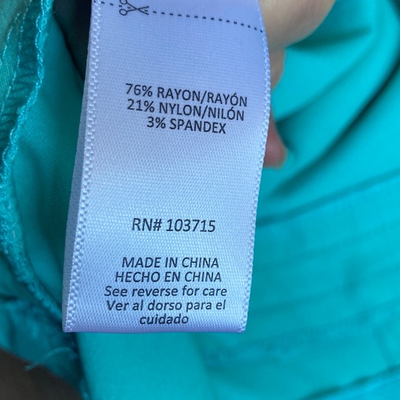 Zac & Rachel midrise wide crop pant with stretch aqua 22W - Picture 16 of 17